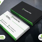 Dark black Business Card Design Template PSD