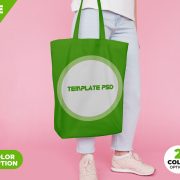 Download Canvas Bag with Jeans Mockup PSD